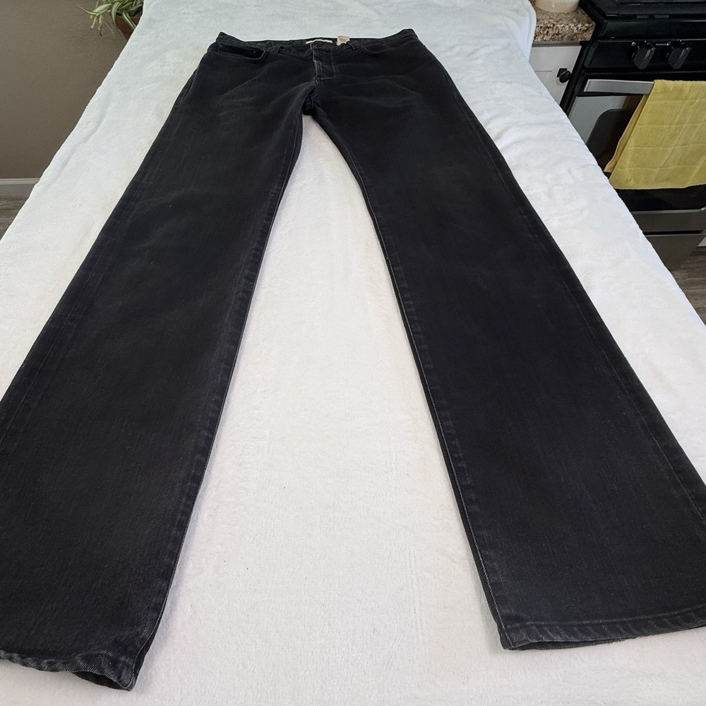 John Varvatos USA Mens Jeans W36 L34 Black Authentic Fit Bootcut 40LC1UD V215